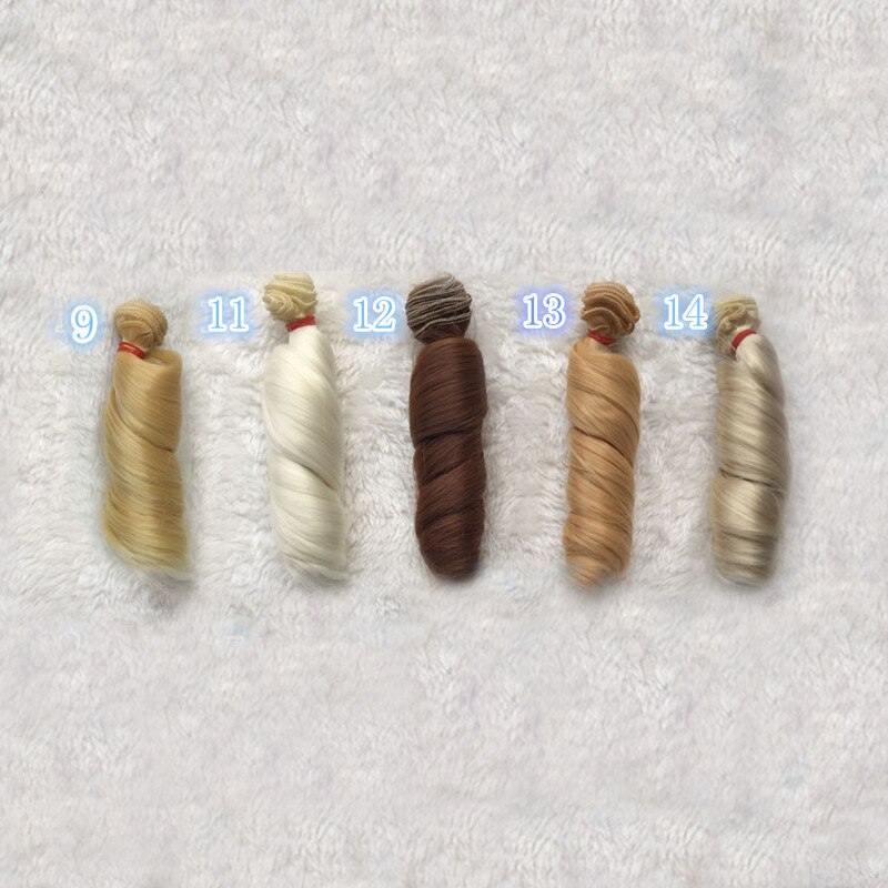 15*100cm Extension Doll Wigs Hair Toy Natural Color Curly Doll Hair for Dolls Wigs Accessories Handmade Clothing Doll Wigs