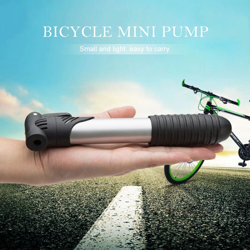 Mini draagbare hoge sterkte plastic fietspomp fietsband inflator ultralichte gadgets self-inflator Zwart