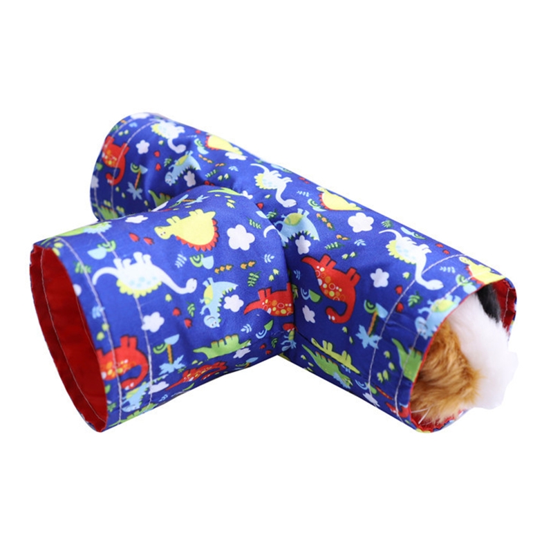 Tubi giocattolo criceto gabbia cavia regalo pieghevole e portatile per animali domestici tunnel a forma di T durevole-tubi da gioco a 3 gareggiare durevoli