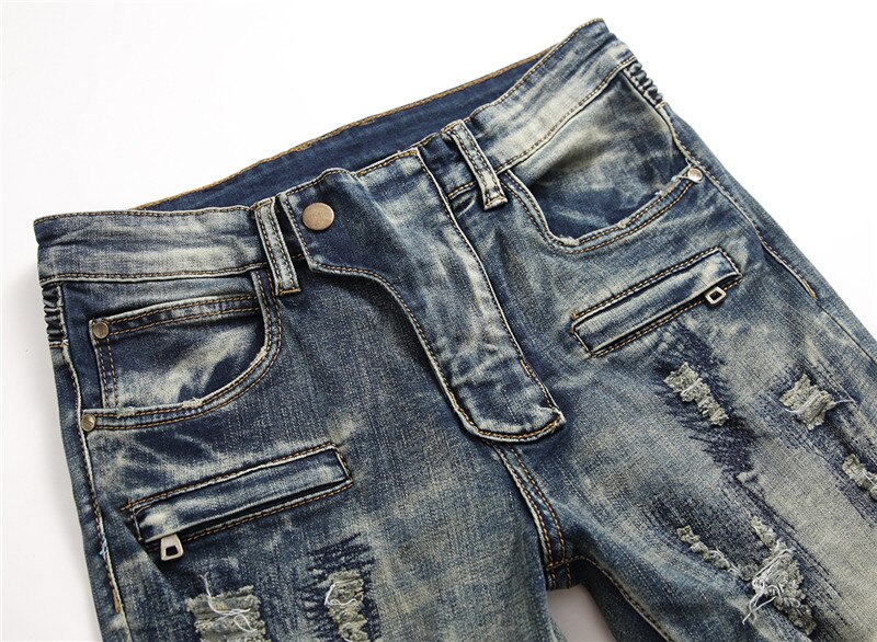 Jean skinny déchiré pour homme, , peinture, vêtements streetwear, printemps, automne, hiver, style hip hop