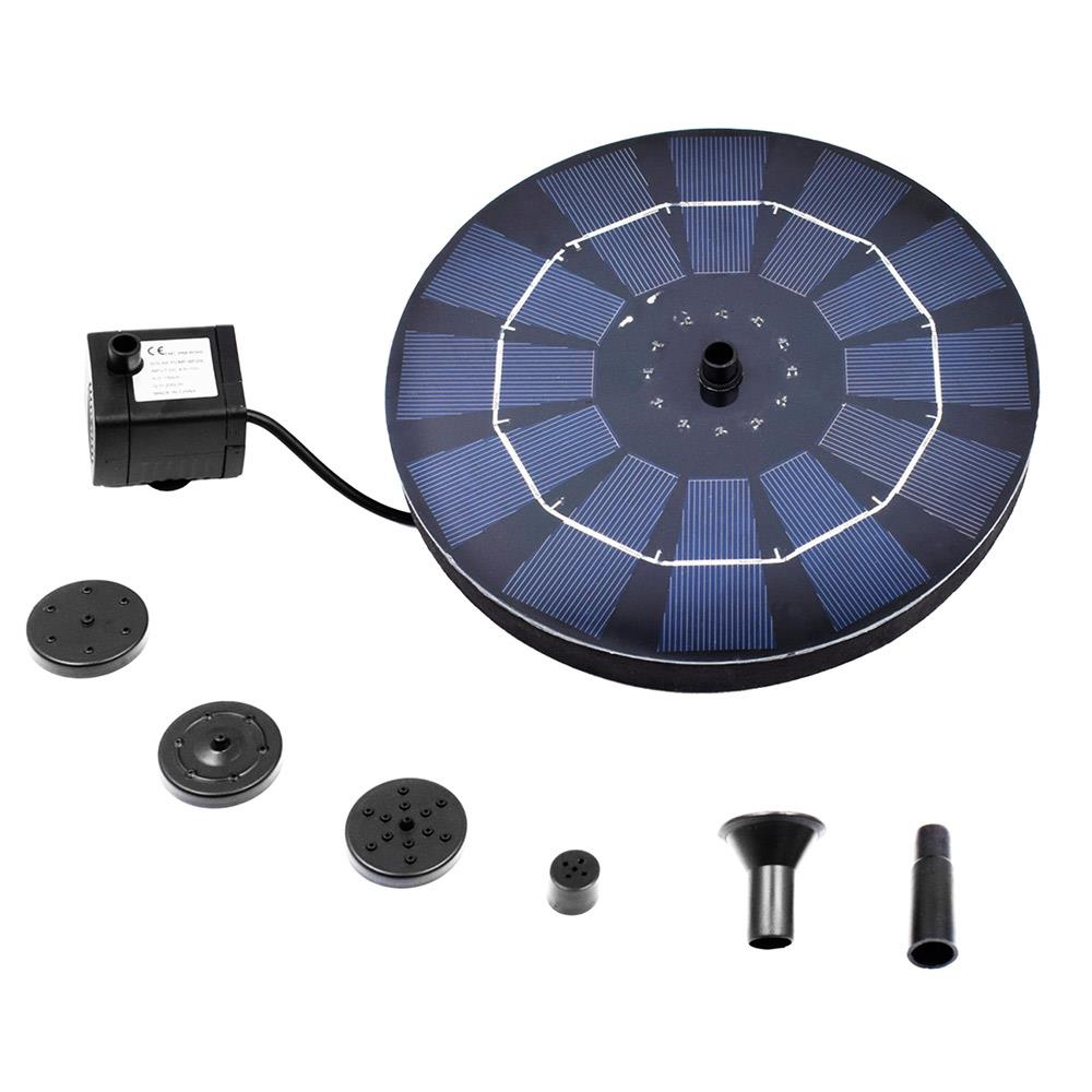 Upgraded Solar Fountain Panel Kit Solar Water Fountain Pump with Battery Backup Lotus Leaf Portable Submersible Lawn
