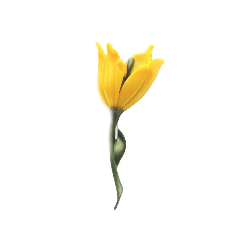 Huanzhi Vintage Elegante Jas Accessoires Metalen Shell Bloemen Dier Tulp Vlinder Broche Voor Vrouwen Partij Sieraden: D Green pole