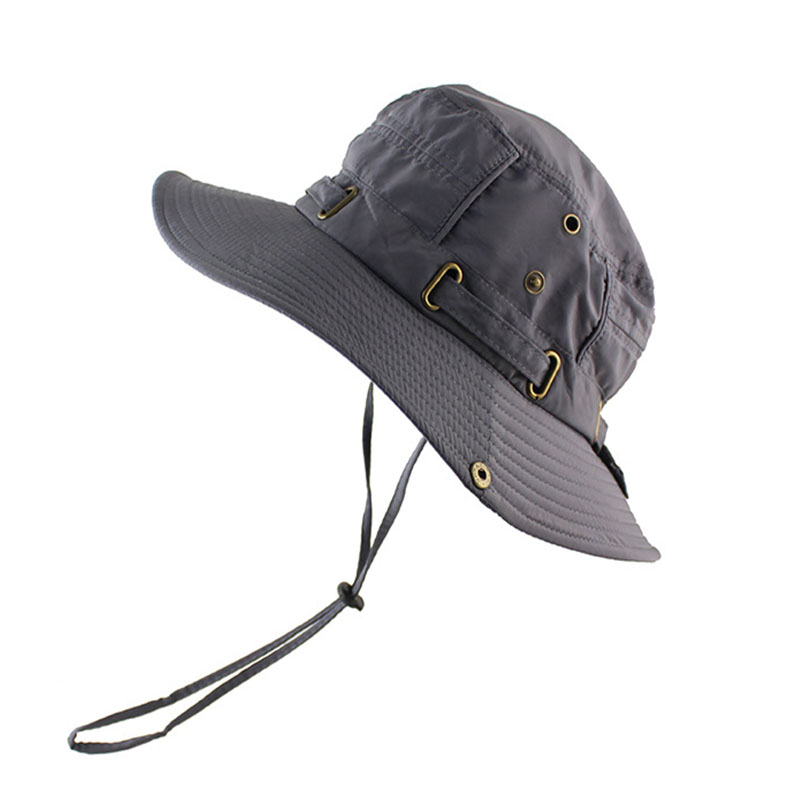 Sombrero de pescador de Color sólido para hombre, gorra de pescador de algodón para viajes al aire libre, senderismo y Pesca
