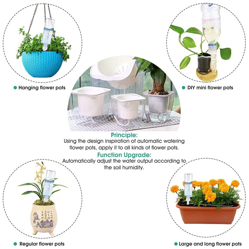 Indoor Automatische Plant Watering Apparatuur, Geschikt Voor Automatisch Sproeisysteem Tijdens /Reizen (12 Stuks)