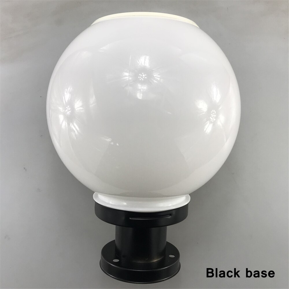 Led rund boll rostfritt stål solar stolpe lampa utomhus  ip65 vattentät kolumn huvud ljus för trädgård villa pelare trädgård hotell