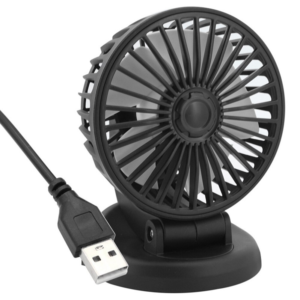 Mini Auto Fan Usb Aangedreven Verstelbare Hoek 5 Blades Rustige Stille Bureau Tafel Fan Air Circulatiepomp Aromatherapie Auto Fan