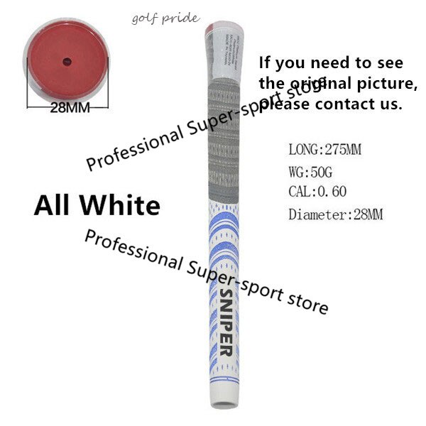 Direct Classic platinum Golf Grips Standard Golf Clubs Grips Rubber Cotton 13pcs/lot: White