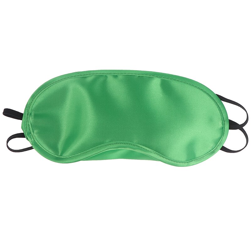 Antifaz para dormir de seda de viaje y con los ojos vendados, suave, con correa elástica, para dormir por la noche, 1 Uds.: green