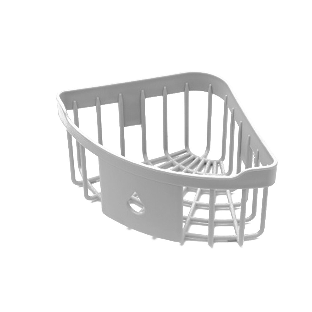 Étagère de salle de bain en plastique, organisateur d&#39;angle Snap-Up, caddie d&#39;angle de salle de bain, rangement de douche, support mural, porte-shampoing: WHITE