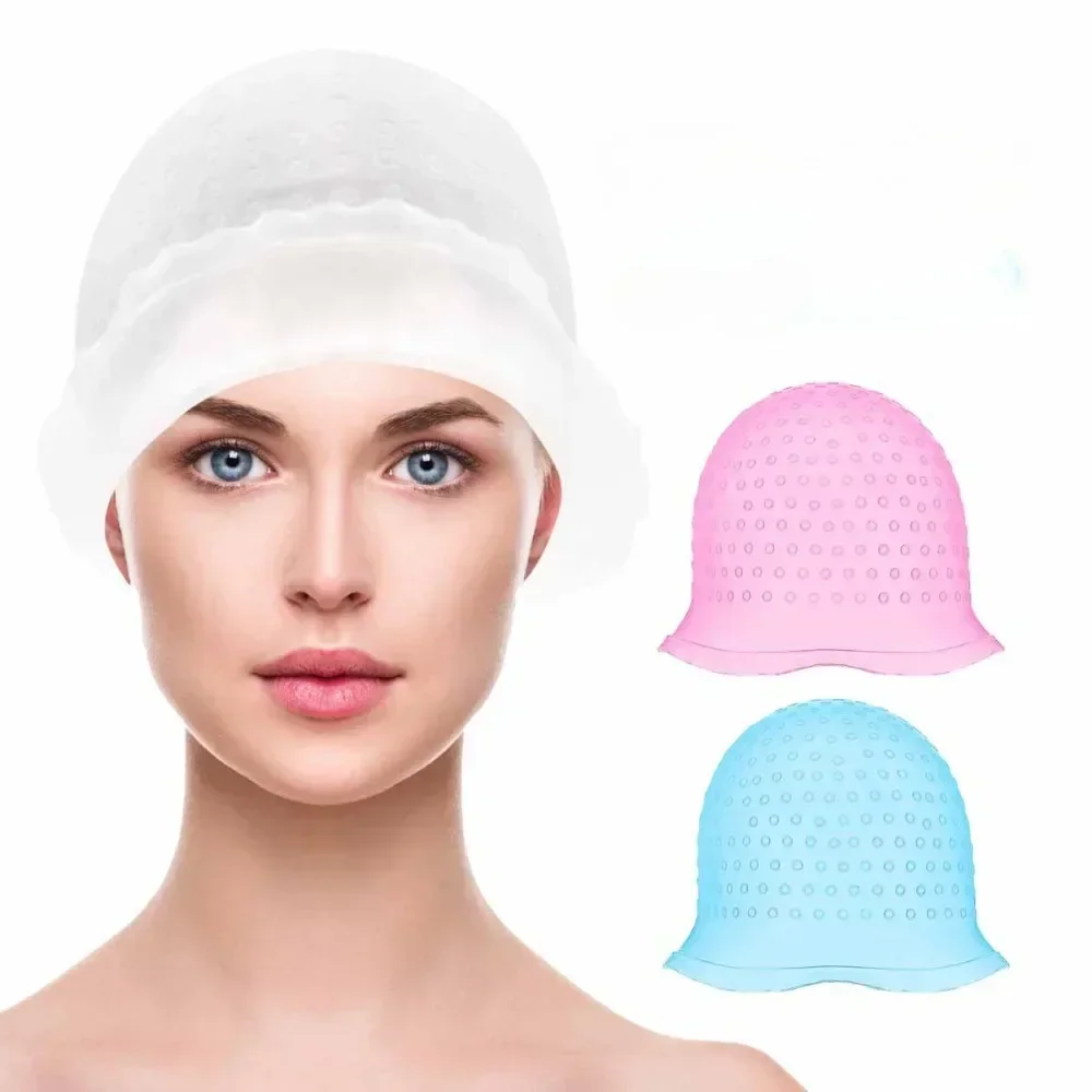 Gorro para teñir el cabello de silicona para salón, aguja reutilizable para teñir el cabello, sombrero para glaseado, tinte, herramienta de peinado, accesorios para el hogar