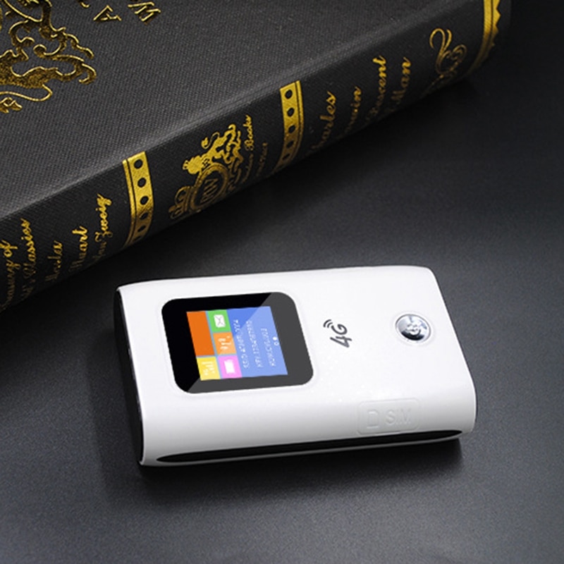 4G WiFi Router Mifi 4G LTE Pocket Mobile Wifi Hotspot 5200MAh Power Bank FDD/TDD Global Sim Card