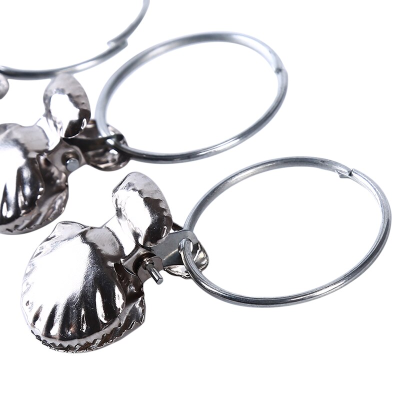 Pinzas portátiles para cortina con forma de anillos de concha, pinzas de acero inoxidable para ventana de ducha, pinzas de gancho para cortinas, almacenamiento