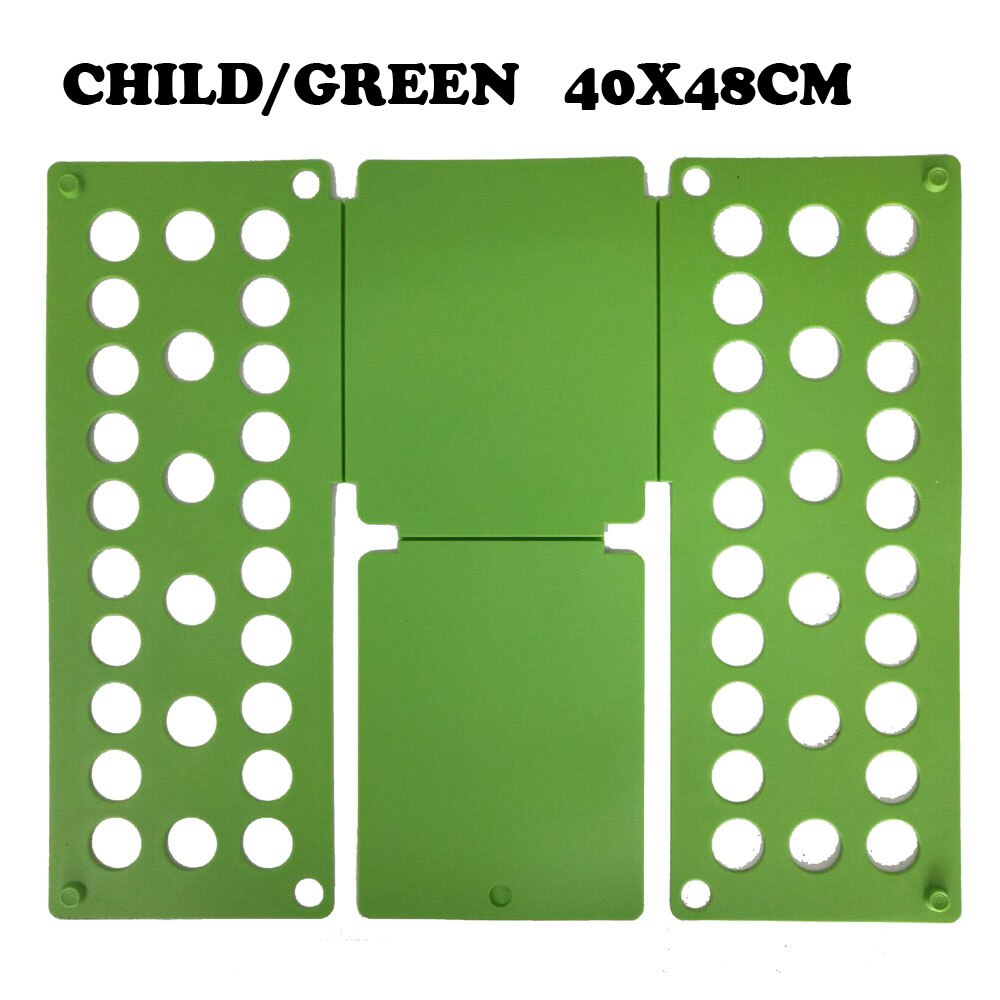 Adult Kids Magic Clothes Folding Board Save Time Quick Clothes Pins T Shirts Jumper Organizer Gadgets for Home Clothes Organizer: CHILD-GREEN