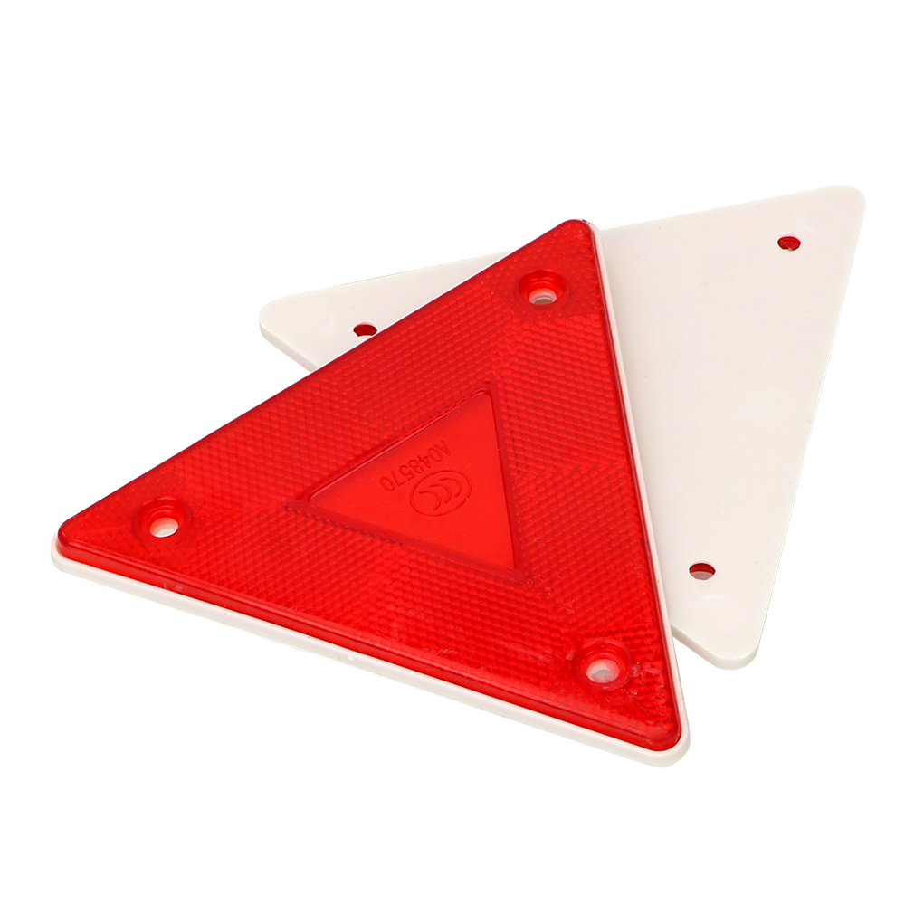 Panneau de signalisation réfléchissant rouge, 2 pièces, plaque de sécurité pour camion, feu arrière, signalisation d&#39;avertissement d&#39;arrêt, clignotant, Triangle, réflecteur d&#39;avertissement, style de voiture