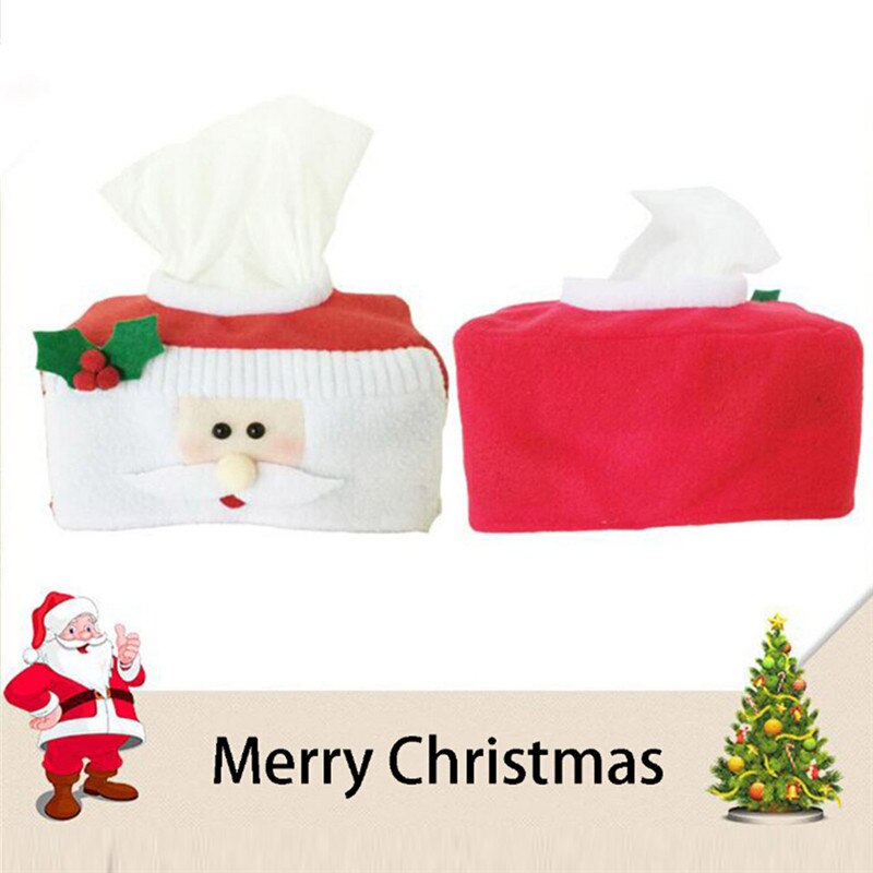 Julestil julemanden bælte filt vævskasse sagsholder hjem dekoration serviet holder til papirhåndklæder hjemme værktøj