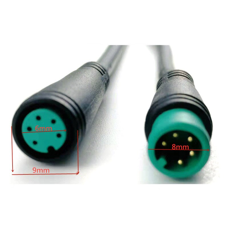 M8 Elektrische Fiets Waterdichte Butt Plug Connector Scooter Remkabel Pluger Signaal Sluit Afgesneden Power Sensor 2/3/4/5/6pin: 5-pin 20cm