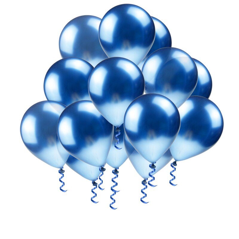 Ballon épais en Latex doré 12 pouces | Ballon volant couleur Chrome métallique, ballon gonflable, ballon à Air, décor réception pour bébé, anniversaire: Balloon 1 / 3Pcs
