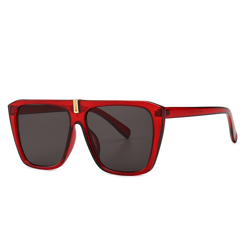 Mode Spuare Frame Classic Vrouwen Zonnebril Trendy Gradiënt Lens Zonnebril Celebrity Zonnebril Party Gold Bril: Oranje