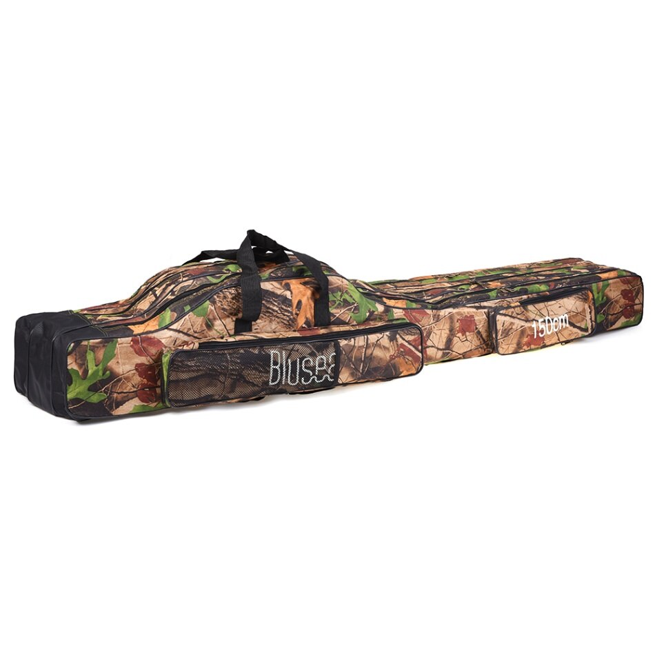 Blusea 120Cm 150Cm 3 Lagen Vissen Tas Draagbare Vouwen Hengel Reel Tas Visgerei Carry Bag Case reizen Opbergzakken: Style 2 150cm