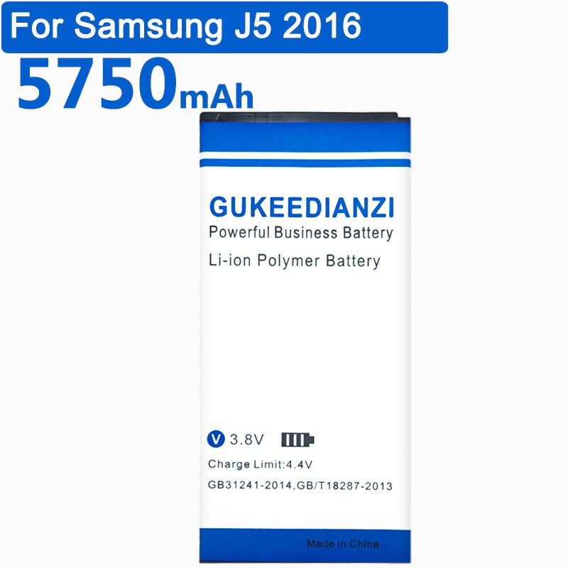 Gukeedianzi EB-BJ510CBC EB-BJ510CBE 5750Mah Batterij Voor Samsung Galaxy J5 Editie J5 J510 J510FN J510F J5108 J5109