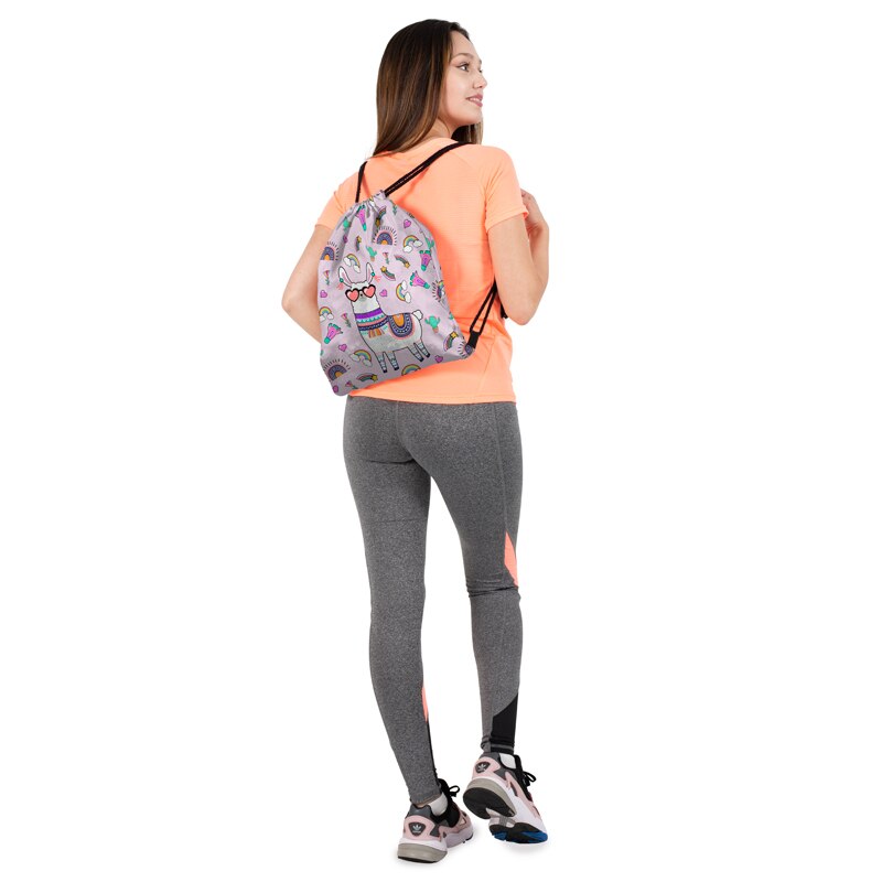 JomTokoy, nueva Mochila de mujer a la , con cordón ajustable, estampado de Alpaca, Mochila de viaje blanda para mujer, bolsas de cordón Mochila skd27139