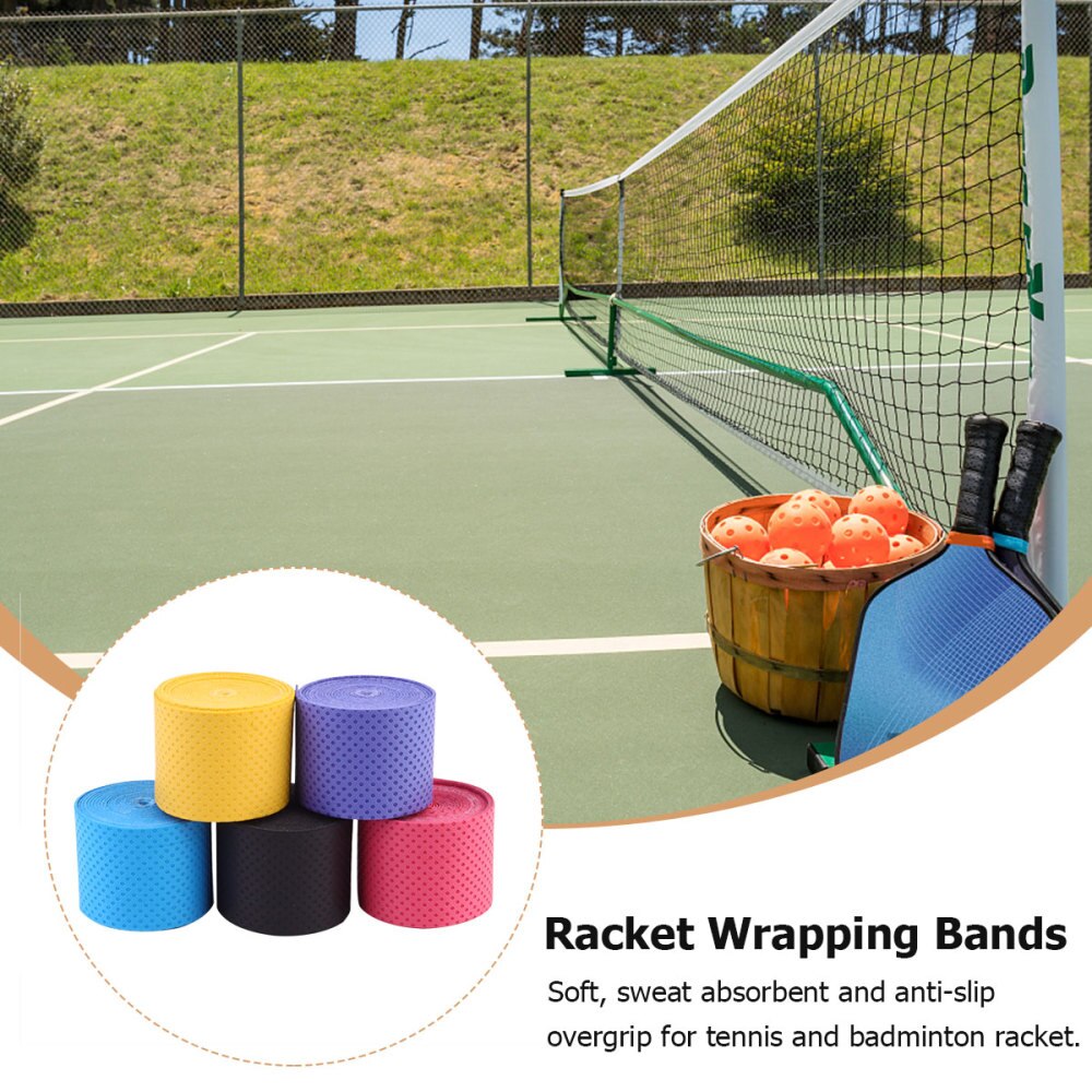 60Pcs Racket Grip Wrapping Bands Anti-Slip Tapes Zweet Absorberende Racket Bandjes