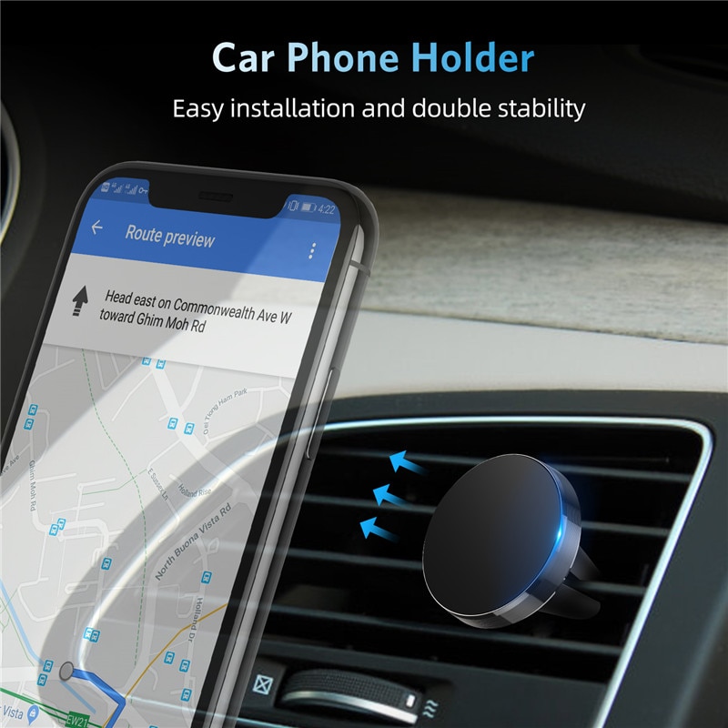 Magnetische Auto praktisch Halfter für praktisch in Auto Telefon Halterung für iPhone 11 Samsung Xiaomi Luft entlüften Clip Smartphones stehen