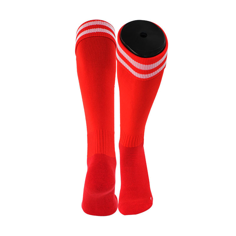 Brothock Fußball socken Familie Eltern und kind größe trainingsschweiß dry anti-skid strümpfe socken outdoor studenten sport socken: Red / L 40-45 men