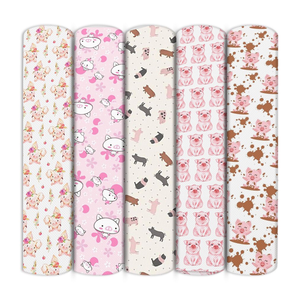 Tela de algodón con estampado de vaca 100% para coser ropa, ropa, acolchado, retales, muñeca Tilda, 50x145cm, 1Yc13571