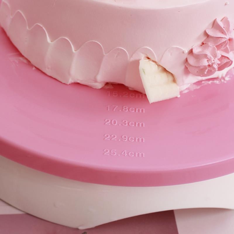 1pc DIY Cake Rotating Turntable Detachable Non-Slip Plastic Cake Stand Cake Turner Table DIY Pan Baking Tools Accessories