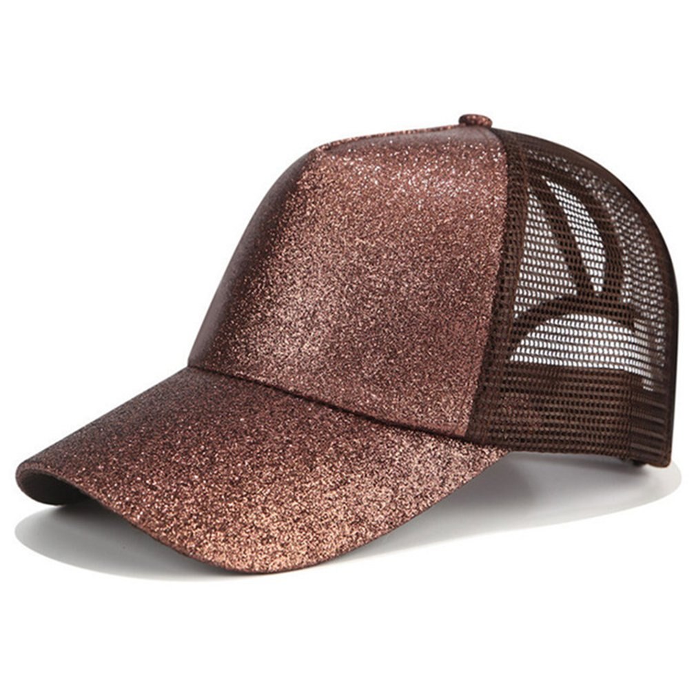 Glitter Paardenstaart Baseball Cap Vrouwen Snapback Vader Hoed Mesh Trucker Caps Messy Bun Zomer Hoed Vrouwelijke Verstelbare Hip Hop Piekte hoed: 8