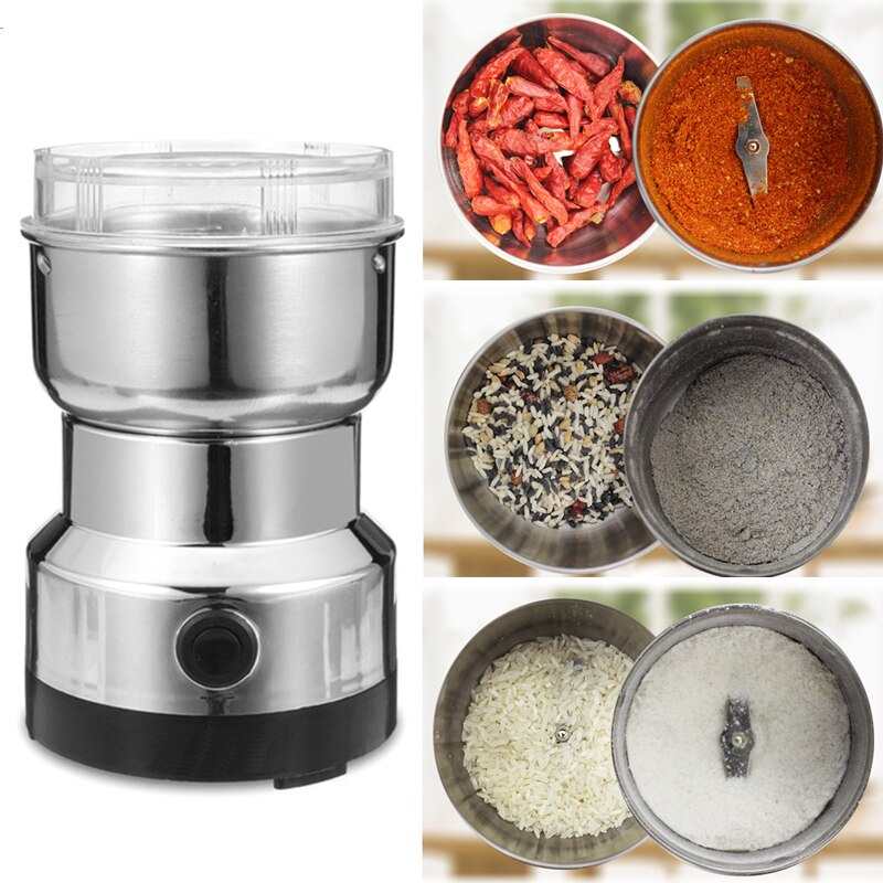 Molinillo Eléctrico para especias, frutos secos, granos de café, con acero inoxidable, para el hogar, cocina, TUE88