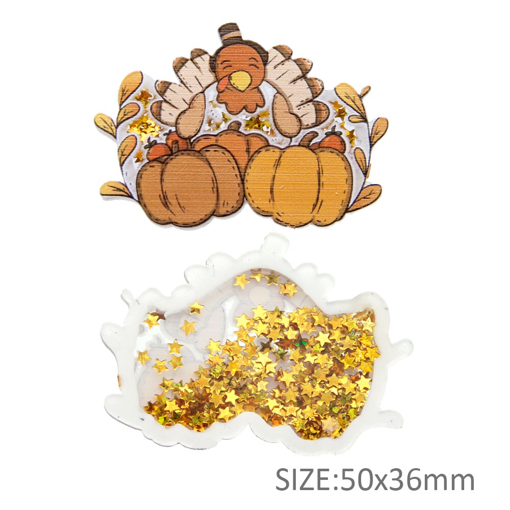 David tilbehør 5 stk/parti thanksgiving påske kviksand pailletter flydende akryl gør-det-selv-hårclips shakers boligindretning ,5 yc 8230: 1094820001