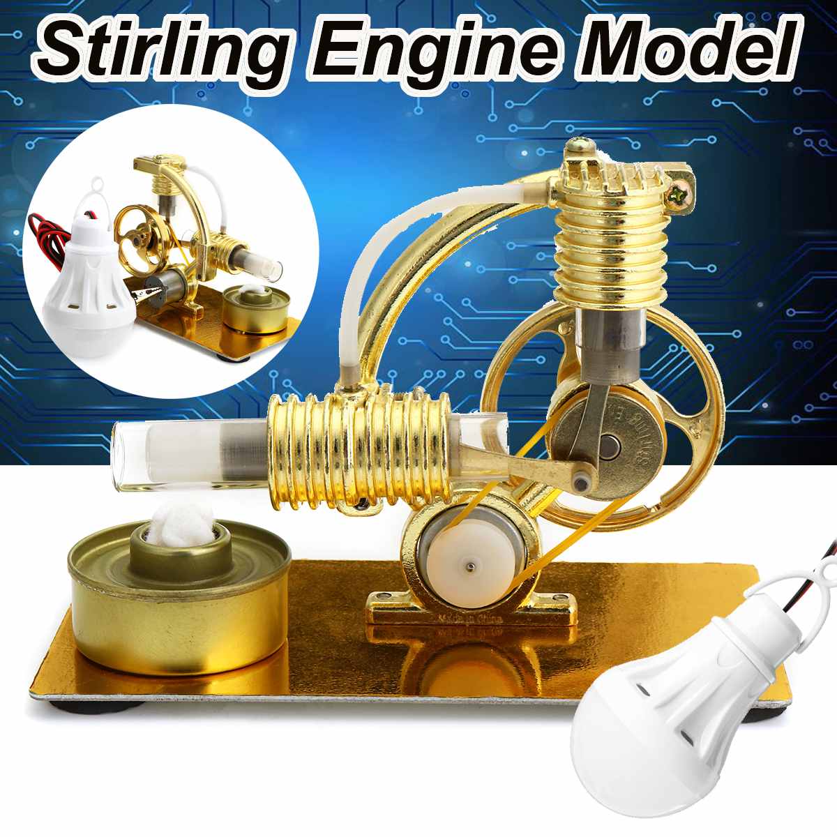 DIY Mini Air Stirling Engine Motor Model Educatief Stoom Power Speelgoed Elektriciteit Leren Model Speelgoed voor Kinderen Volwassen