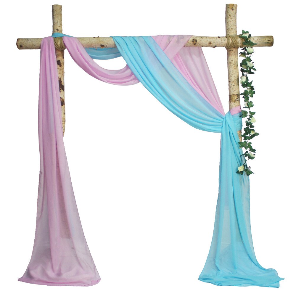 20FT Hochzeit Arch Drapieren Chiffon für Fotografie Chiffon Hochzeit Vorhänge Chiffon Stoff Kulissen Für Wohnzimmer: 2pcs-G