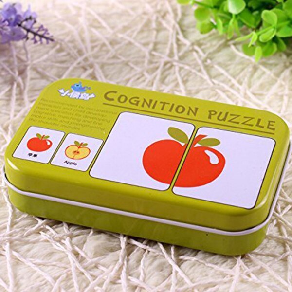 Baby Baby 32Pcs Flash Card Jigsaw Cognitie Puzzel Vorm Matching Puzzel Cognitieve Leren Vroege Onderwijs Kaart Leren Speelgoed