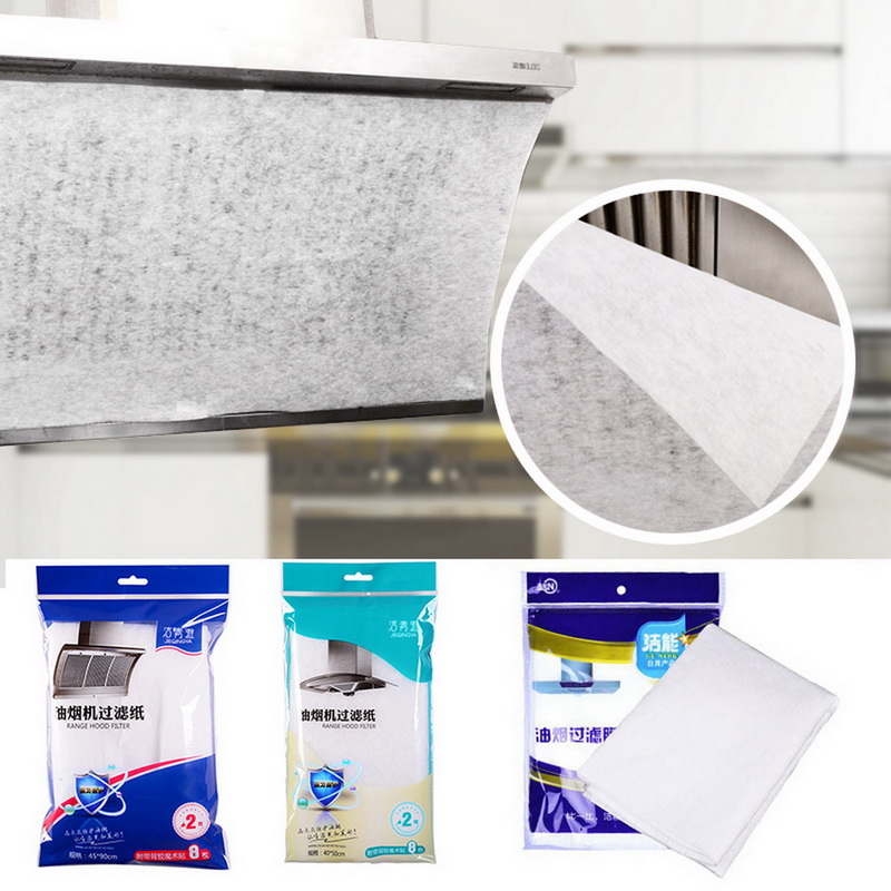 2 pçs casa gama capa anti-óleo filtro de papel greaseproof adesivos de óleo absorção fume capa de papel para exaustor de fogão de cozinha ventilador