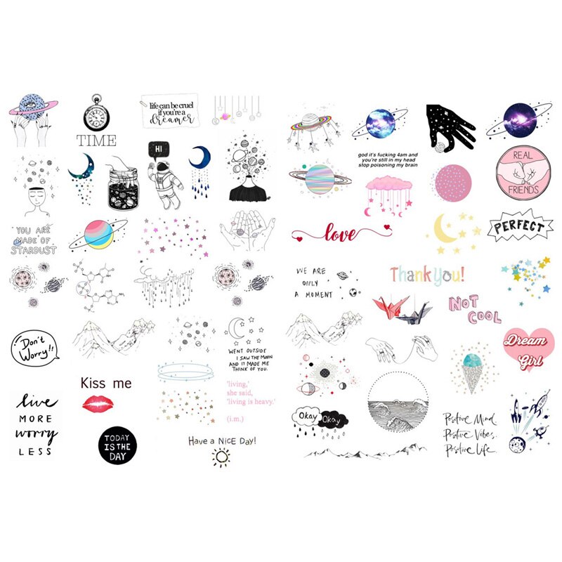 1 STUKS Aquarel Groet Woord Koreaanse Voorgesneden Decoratie Stickers Desk Organizer Schoolbenodigdheden Kantoor Accessoires: PK273