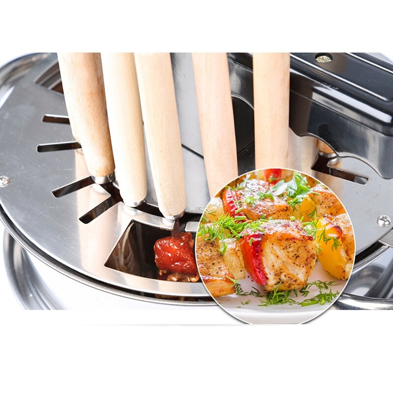 Dmwd 220v hjem røgfri rotisserier rustfrit stål elektrisk grill grill