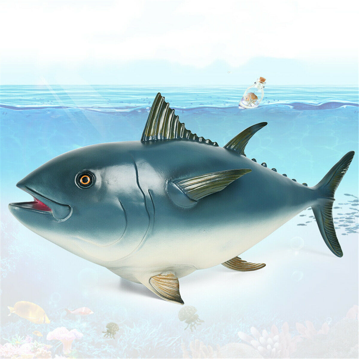 Blauwvintonijn Tonijn Figuur Scombridae Thunnus Dier Maguro Model Collector Vis Speelgoed Simulatie Onderwijs Model Dier Decor