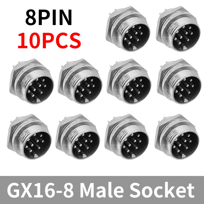 GX16*10PCS Cable Connector 5/8" 2Pin3pin4pin 5pin6pin7pin8pin9pin10pin Male Plug Female Socket Connectors: Gold