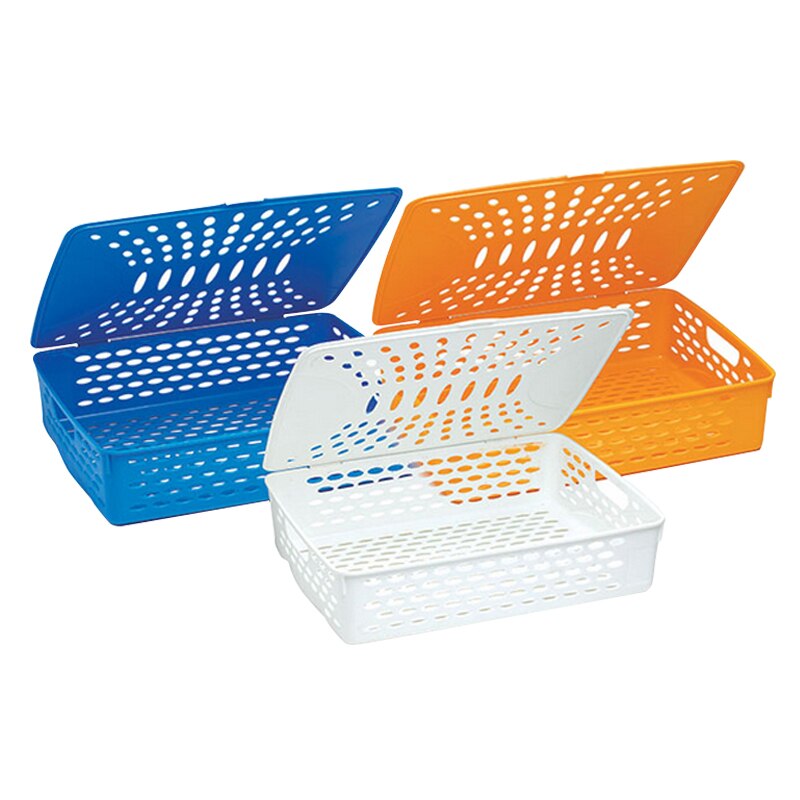 Deli 1pcs Proper document basket 923 file basket tidy tabletop reception box data box file basket blue