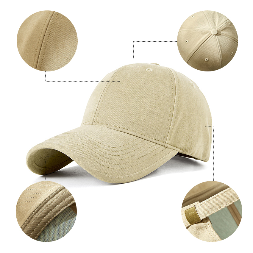 Oversize XXL Baseball Cap Large Baseball Hat for Big Heads Adjustable Plain Dad Cap Outdoor Sport Hat Solid Visors Hat