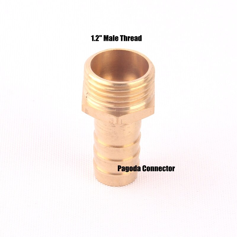 1/2" Female Male Thread Hose Connector 8-19mm Pure Brass Pagoda Water Connectors Irrigation Copper Gas Soft Pipe Hose Adapters