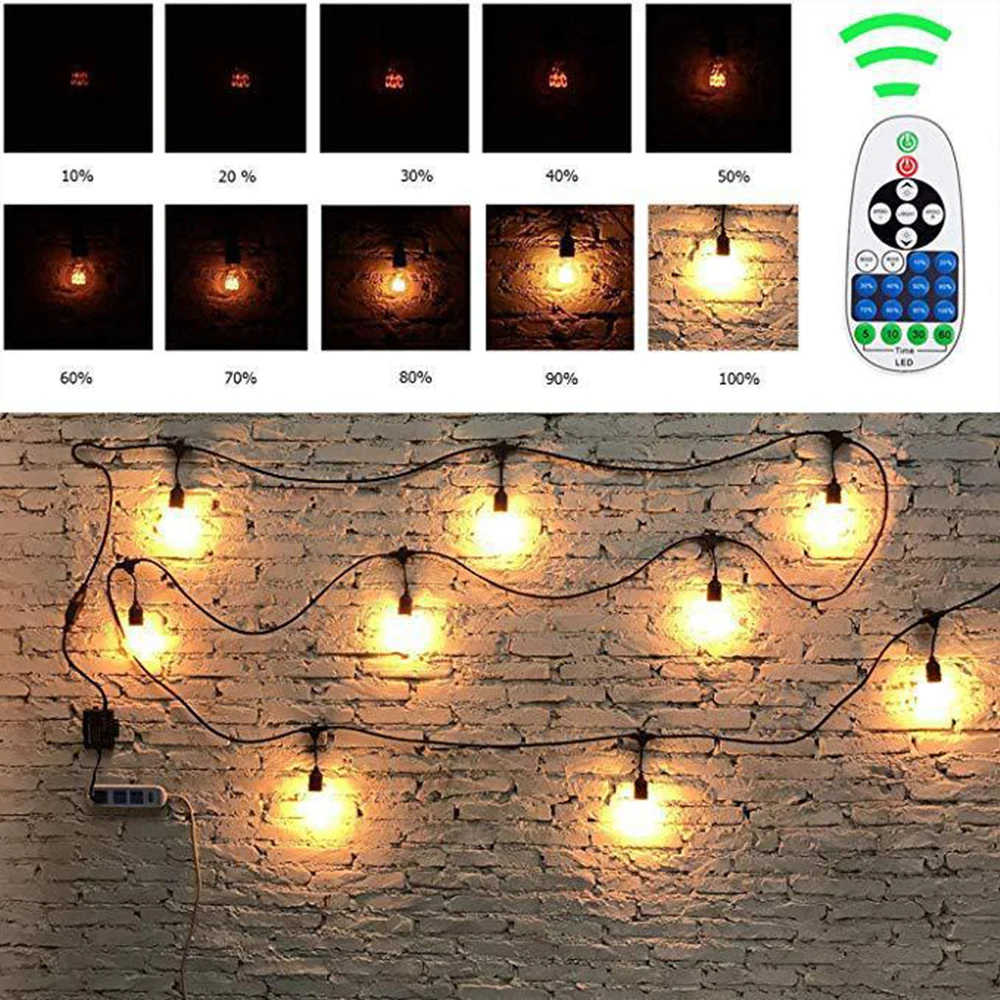 Gradateur extérieur étanche, interrupteur de puissance, télécommande RF, contrôleur à intensité variable enfichable pour ampoule LED, guirxiété lumineuse, 110V, 220V, 1800W