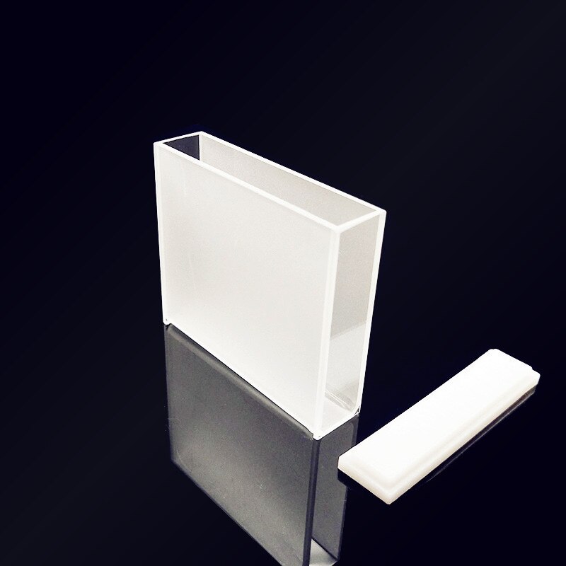 Celda de cubeta de cuarzo, microcélula transparente de 3,5 ml para laboratorio UV Vis, espectrofotómetro, cuvetas de cuarzo estándar de 10mm con tapa