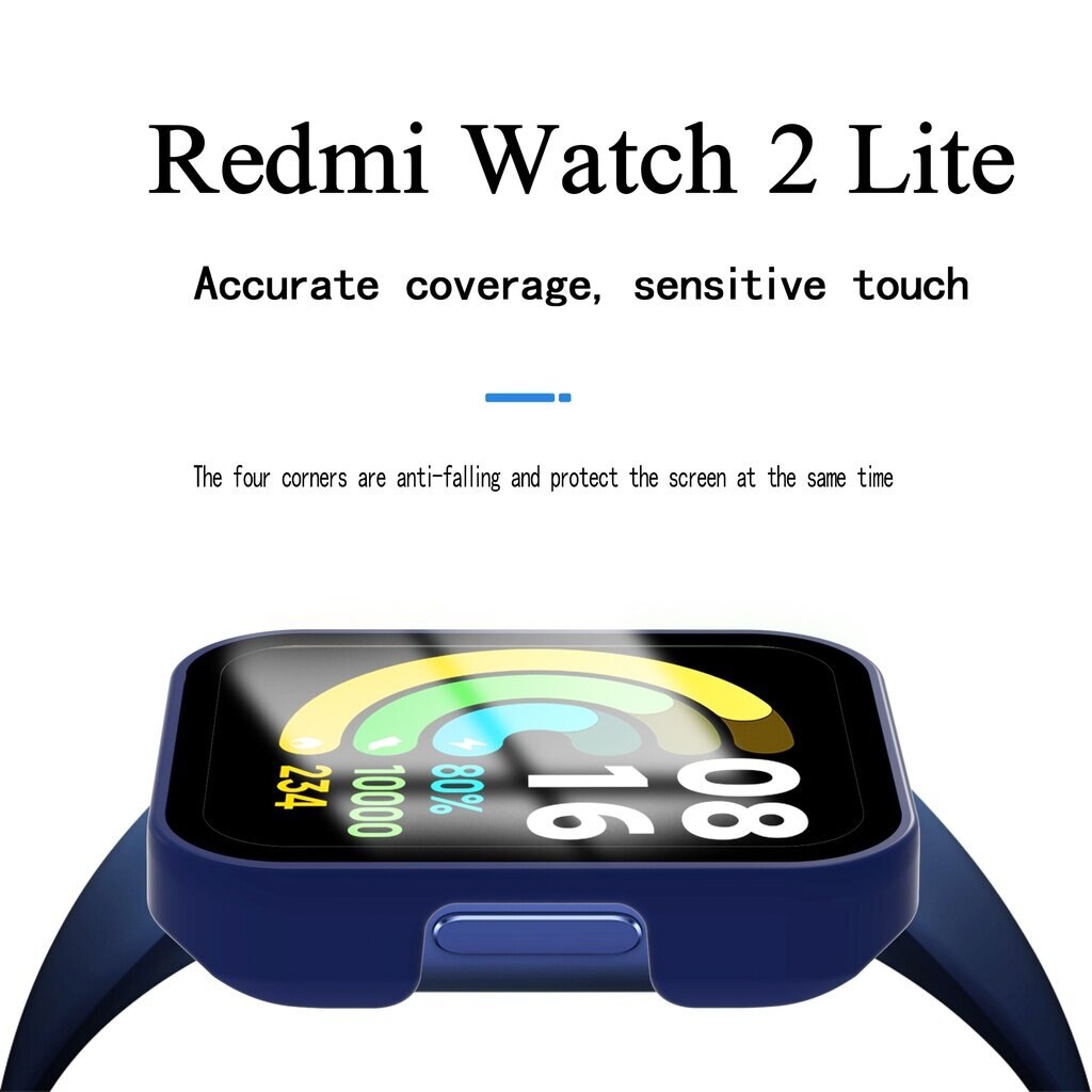 Szklane etui 9D + pasek do zegarka Redmi Watch 2 Lite PC Hard Cover Screen Protector Watchband Bransoletka do zegarka Redmi Watch2 Lite Akcesoria