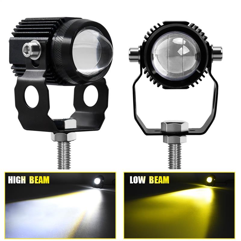 Faro LED para motocicleta, focos impermeables a prueba de golpes, luces todoterreno para coches, motos y barcos