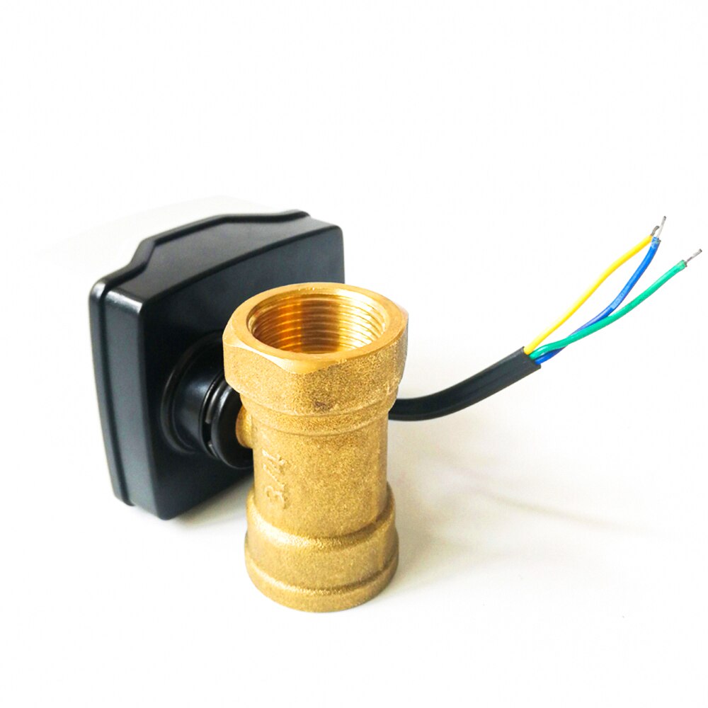 Mini válvula eléctrica de 3/4 "con actuador de 220V, válvula motorizada de control de 3 cables de fácil instalación/Desinstalación 2 utilizada para suministro de agua