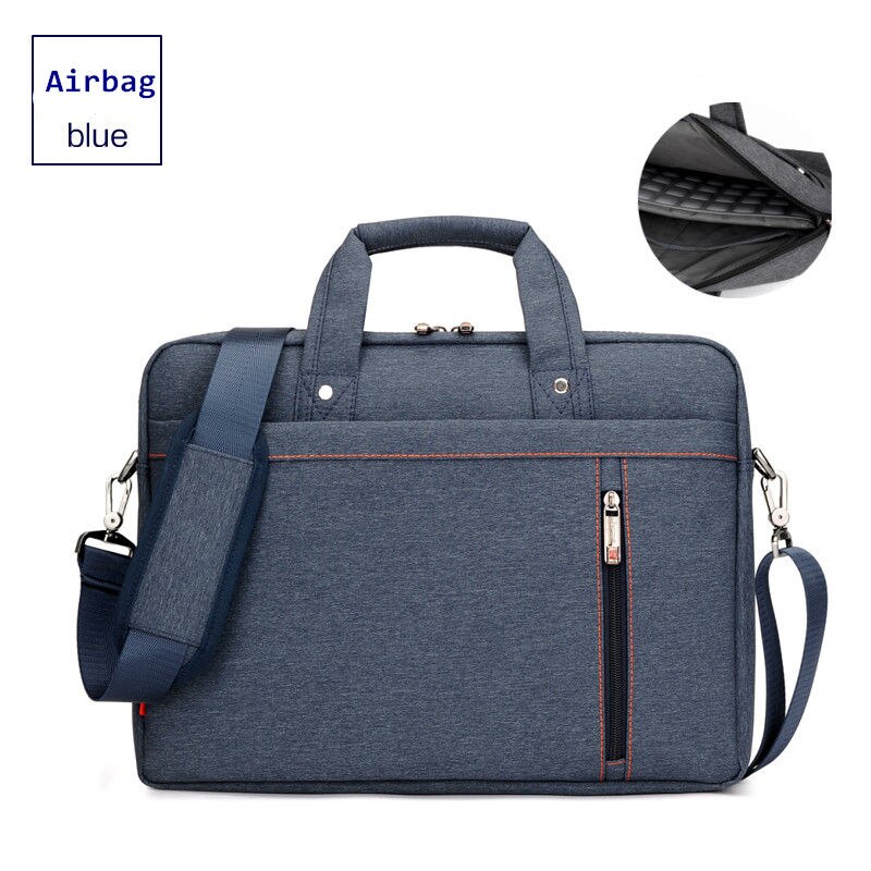 Brand waterproof Laptop bag 17.3 17 15.6 15 14 13.3 13 inch Shoulder portable Messenger Women Notebook bag for macbook air bag: Blue / 13.3 inch